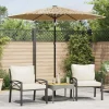 MAISON EXCLUSIVE - Parasol de jardin avec mât en acier marron 223x223x213 cm