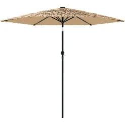 MAISON EXCLUSIVE - Parasol de jardin avec mât en acier marron 223x223x213 cm