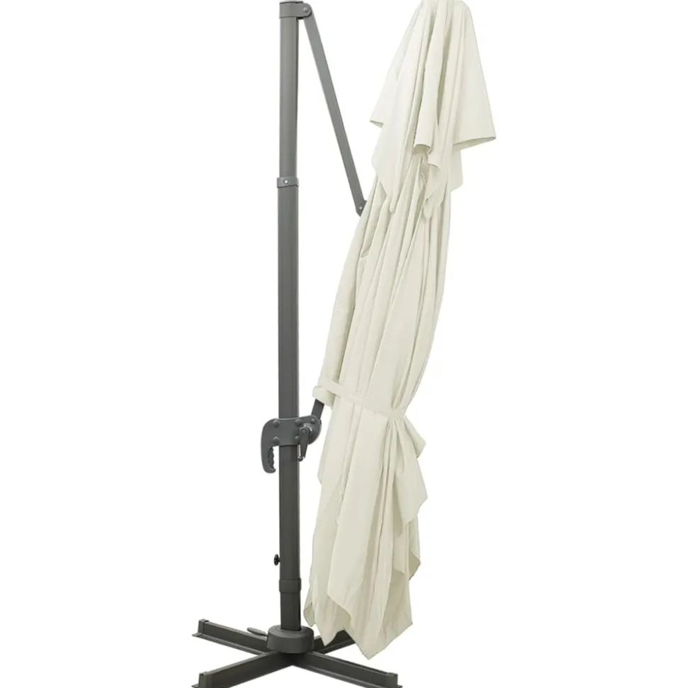 MAISON EXCLUSIVE - Parasol de jardin en porte-à-faux avec double toit sable