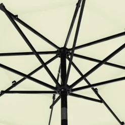 MAISON EXCLUSIVE - Parasol de jardin à 3 niveaux avec mât en aluminium sable 3 m