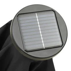 MAISON EXCLUSIVE - Parasol de jardin avec lumières led noir 200x211 cm aluminium
