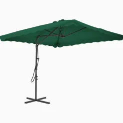 MAISON EXCLUSIVE - Parasol d'extérieur avec mât en acier 250x250 cm vert