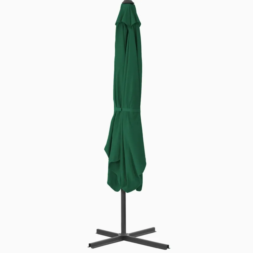 MAISON EXCLUSIVE - Parasol d'extérieur avec mât en acier 250x250 cm vert