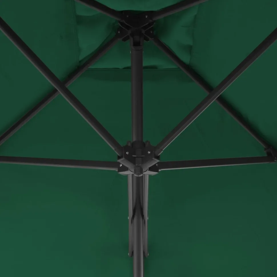 MAISON EXCLUSIVE - Parasol d'extérieur avec mât en acier 250x250 cm vert