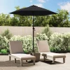 MAISON EXCLUSIVE - Parasol noir 200x224 cm aluminium