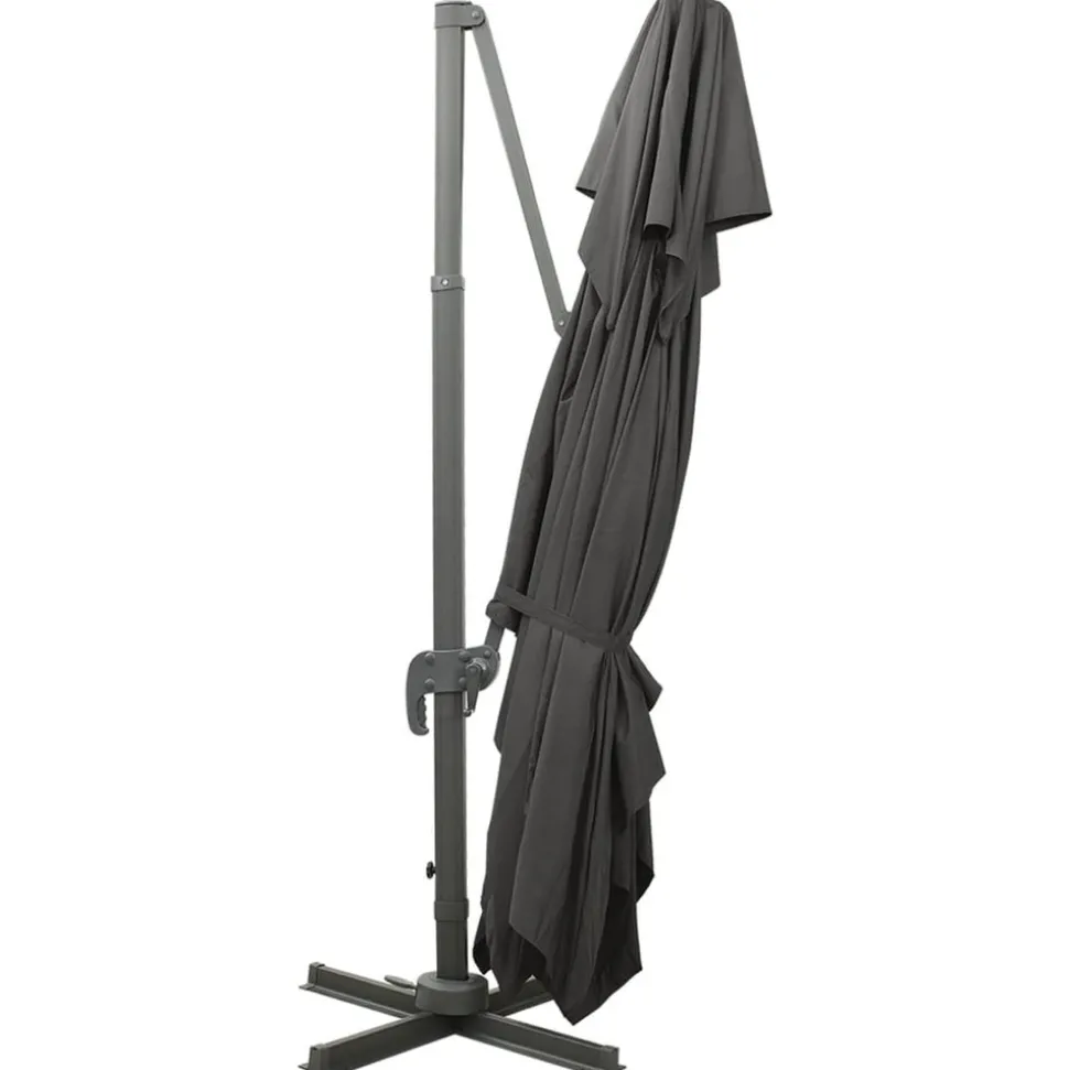 MAISON EXCLUSIVE - Parasol de jardin en porte-à-faux avec double toit anthracite