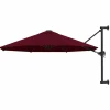 MAISON EXCLUSIVE - Parasol mural avec mât en métal 300 cm bordeaux