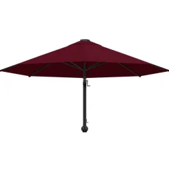 MAISON EXCLUSIVE - Parasol mural avec mât en métal 300 cm bordeaux