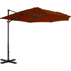 MAISON EXCLUSIVE - Parasol de jardin en porte-à-faux avec mât en aluminium