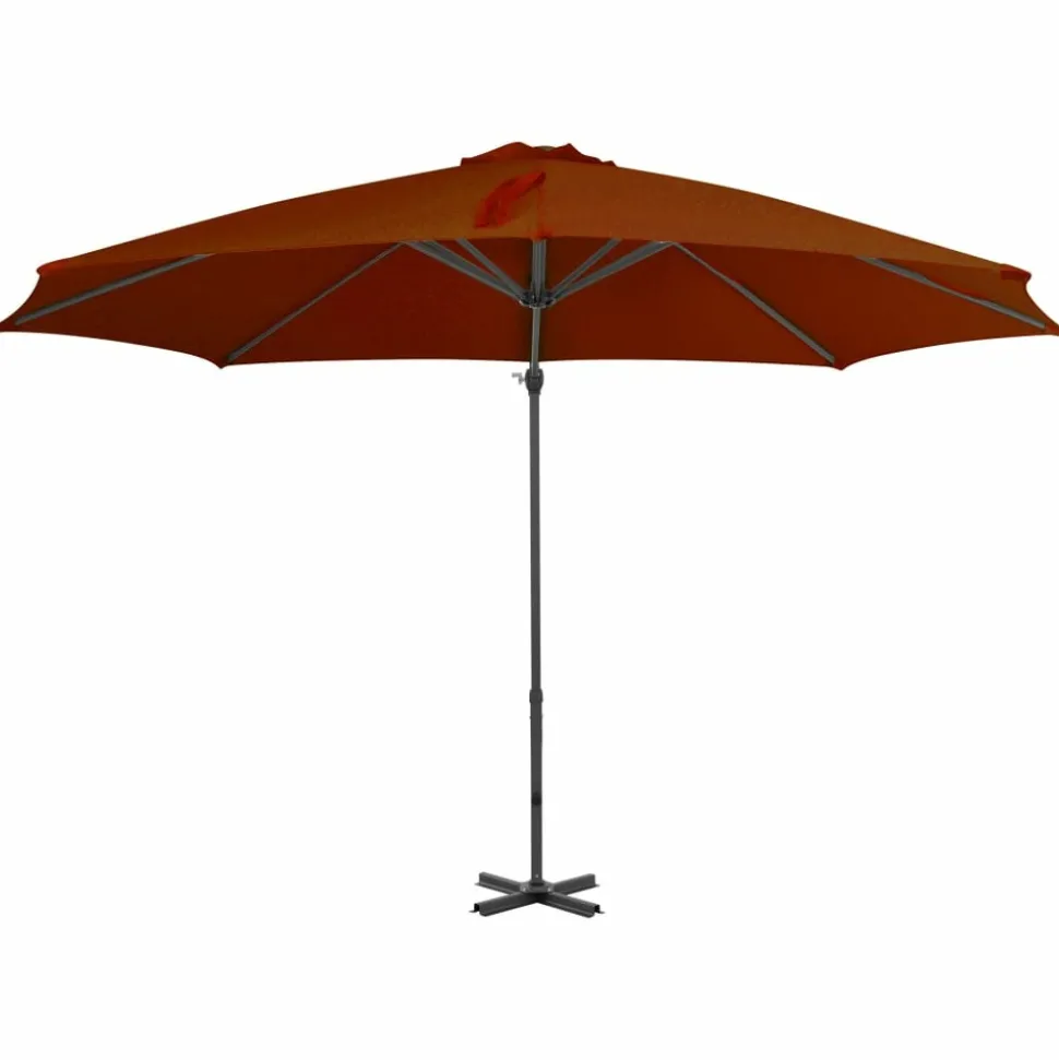 MAISON EXCLUSIVE - Parasol de jardin en porte-à-faux avec mât en aluminium