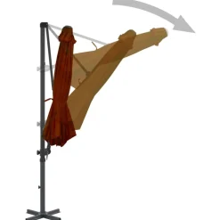 MAISON EXCLUSIVE - Parasol de jardin en porte-à-faux avec mât en aluminium