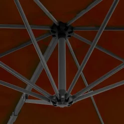 MAISON EXCLUSIVE - Parasol de jardin en porte-à-faux avec mât en aluminium