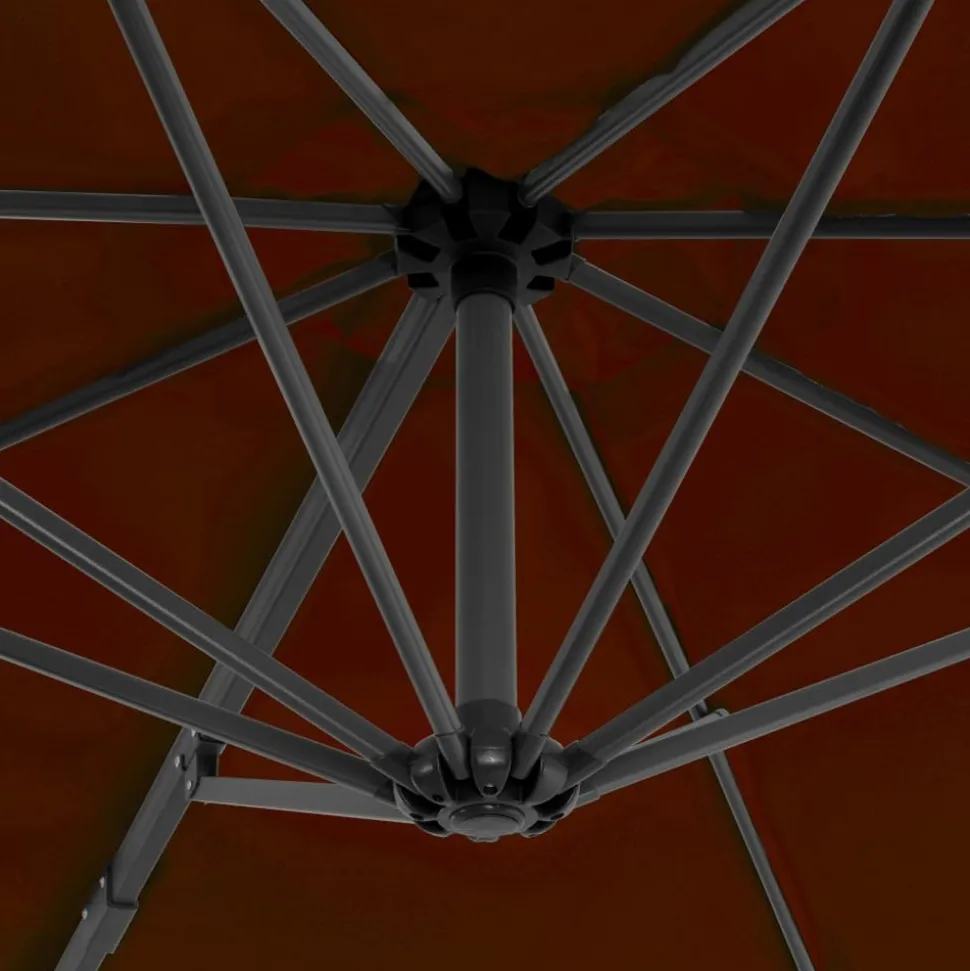 MAISON EXCLUSIVE - Parasol de jardin en porte-à-faux avec mât en aluminium