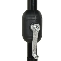 MAISON EXCLUSIVE - Parasol de jardin à 3 niveaux avec mât en aluminium noir 2,5 m