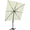 MAISON EXCLUSIVE - Parasol de jardin à 4 niveaux avec mât en aluminium sable