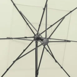 MAISON EXCLUSIVE - Parasol de jardin à 4 niveaux avec mât en aluminium sable