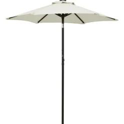 MAISON EXCLUSIVE - Parasol avec lumières led sable 200x211 cm aluminium