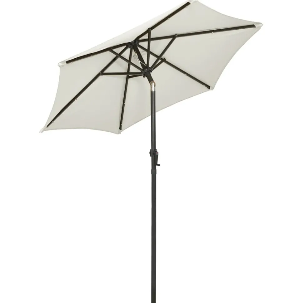 MAISON EXCLUSIVE - Parasol avec lumières led sable 200x211 cm aluminium