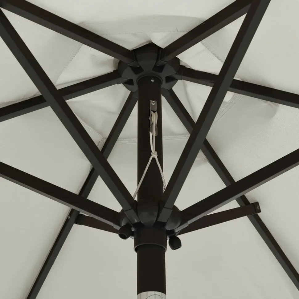 MAISON EXCLUSIVE - Parasol avec lumières led sable 200x211 cm aluminium