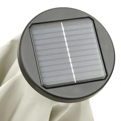 MAISON EXCLUSIVE - Parasol avec lumières led sable 200x211 cm aluminium