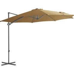 MAISON EXCLUSIVE - Parasol de jardin avec base portable taupe