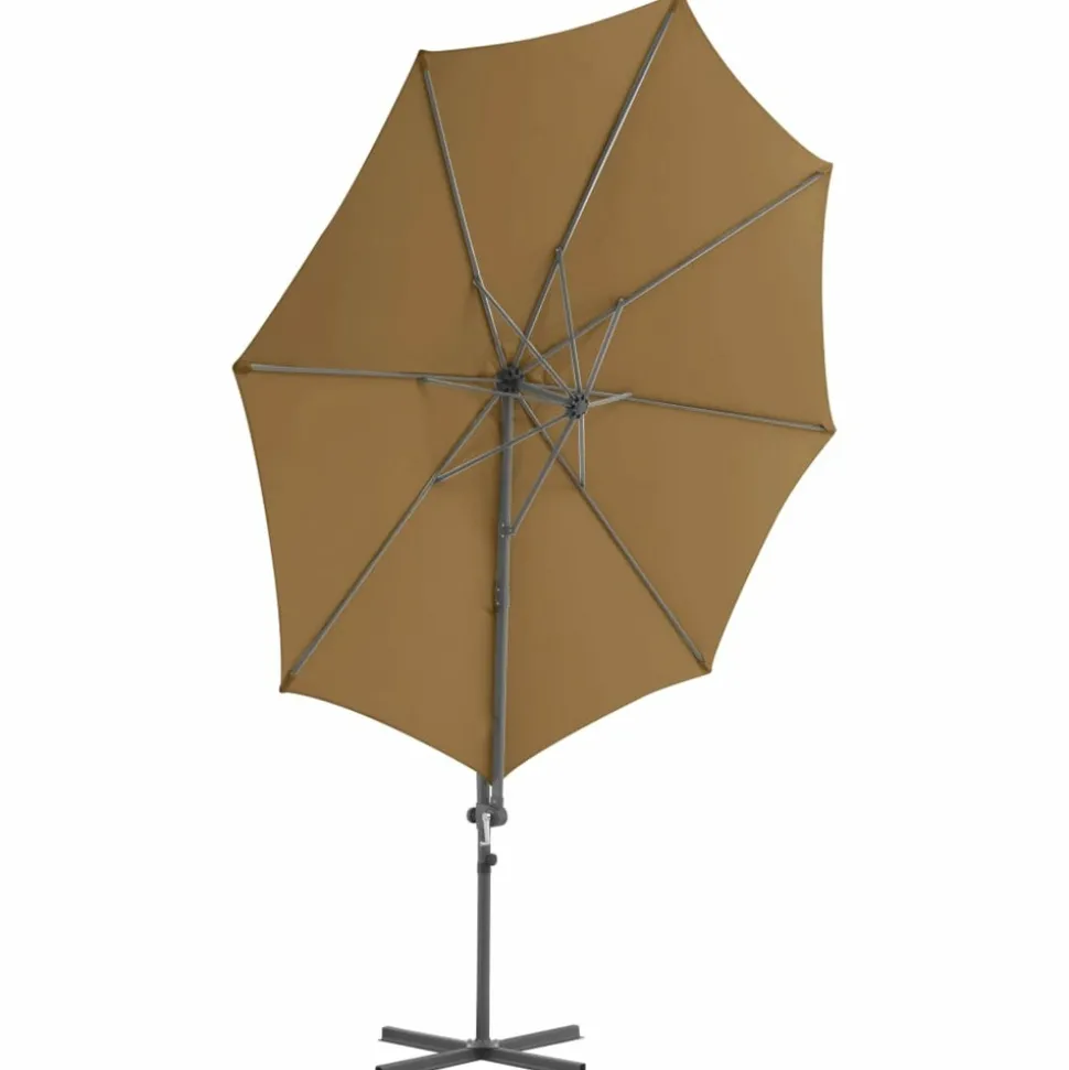 MAISON EXCLUSIVE - Parasol de jardin avec base portable taupe