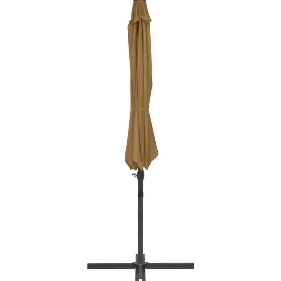 MAISON EXCLUSIVE - Parasol de jardin avec base portable taupe
