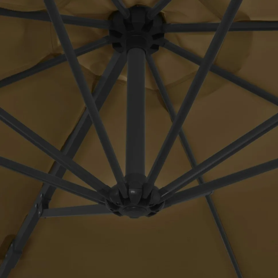 MAISON EXCLUSIVE - Parasol de jardin avec base portable taupe
