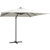 MAISON EXCLUSIVE - Parasol de jardin en porte-à-faux lumières led et mât en acier