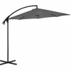 MAISON EXCLUSIVE - Parasol de jardin en porte-à-feux avec mât en acier anthracite
