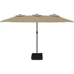 MAISON EXCLUSIVE - Parasol de jardin à double tête avec led taupe 449x265 cm