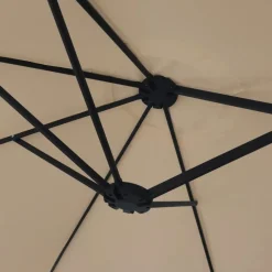 MAISON EXCLUSIVE - Parasol de jardin à double tête avec led taupe 449x265 cm