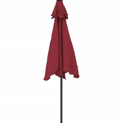 MAISON EXCLUSIVE - Parasol de jardin avec led mât en acier bordeaux 225x225x212 cm