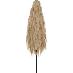 MAISON EXCLUSIVE - Parasol de jardin avec led et mât en acier marron 300x200x250cm