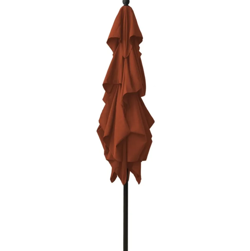 MAISON EXCLUSIVE - Parasol de jardin à 3 niveaux avec mât en aluminium terre cuite