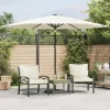 MAISON EXCLUSIVE - Parasol de jardin avec mât en acier blanc 288x288x225 cm