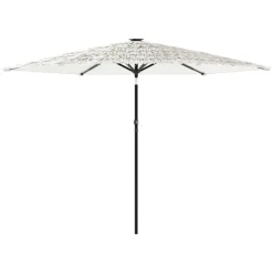 MAISON EXCLUSIVE - Parasol de jardin avec mât en acier blanc 288x288x225 cm