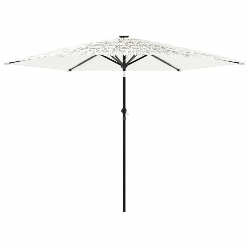 MAISON EXCLUSIVE - Parasol de jardin avec mât en acier blanc 288x288x225 cm