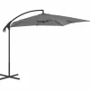 MAISON EXCLUSIVE - Parasol de jardin en porte-à-faux avec mât en acier anthracite