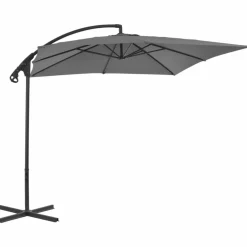 MAISON EXCLUSIVE - Parasol de jardin en porte-à-faux avec mât en acier anthracite
