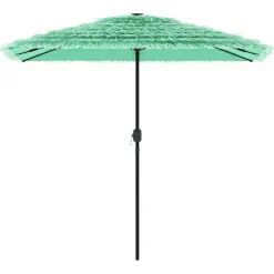 MAISON EXCLUSIVE - Parasol de jardin avec mât en acier vert 248x248x248 cm