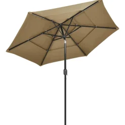 MAISON EXCLUSIVE - Parasol de jardin à 3 niveaux avec mât en aluminium taupe 2,5 m