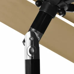 MAISON EXCLUSIVE - Parasol de jardin à 3 niveaux avec mât en aluminium taupe 2,5 m