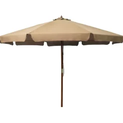 MAISON EXCLUSIVE - Parasol d'extérieur avec mât en bois 330 cm taupe