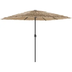 MAISON EXCLUSIVE - Parasol de jardin avec mât en acier marron 248x248x248 cm