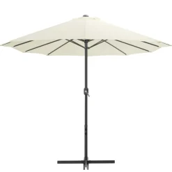MAISON EXCLUSIVE - Parasol d'extérieur et poteau en aluminium 460x270 cm sable