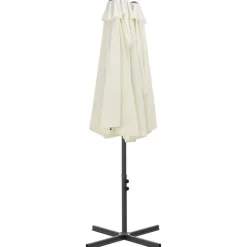 MAISON EXCLUSIVE - Parasol d'extérieur et poteau en aluminium 460x270 cm sable