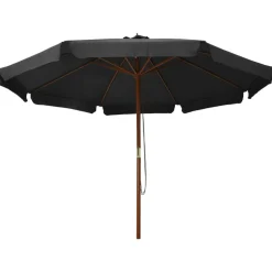 MAISON EXCLUSIVE - Parasol d'extérieur avec mât en bois 330 cm anthracite