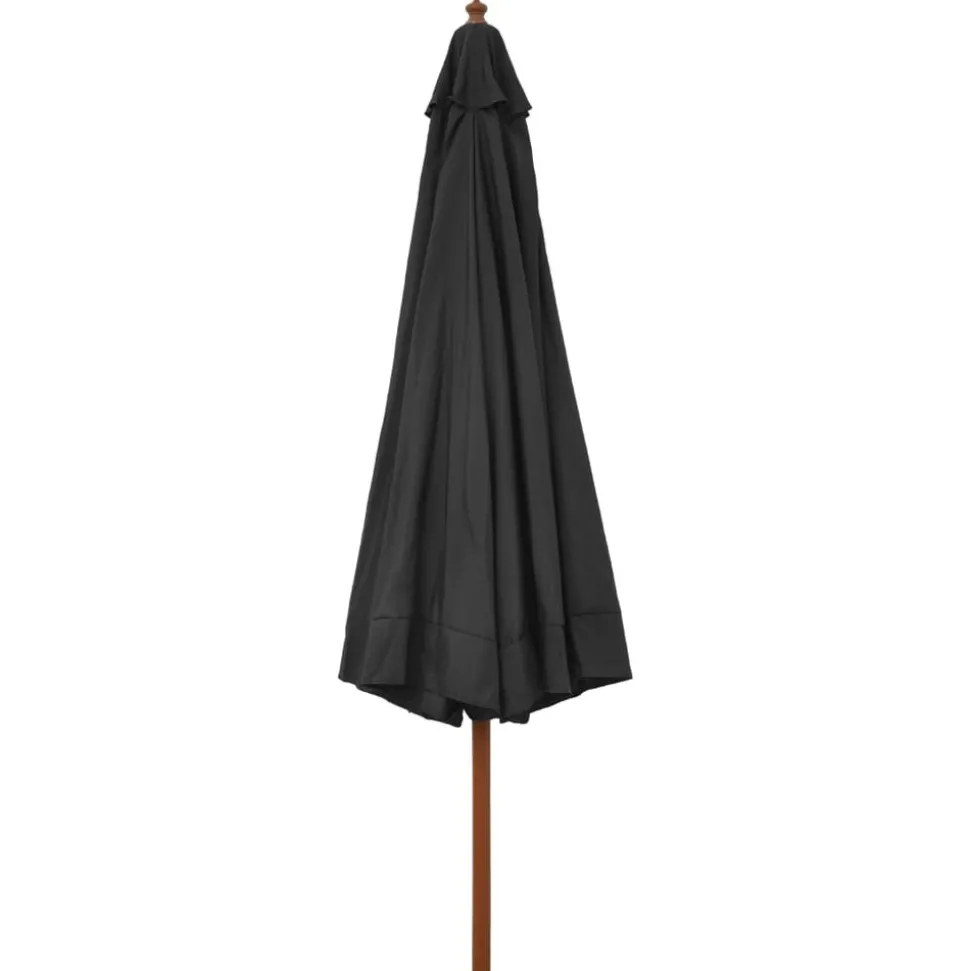 MAISON EXCLUSIVE - Parasol d'extérieur avec mât en bois 330 cm anthracite