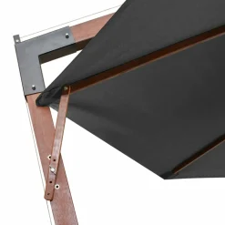 MAISON EXCLUSIVE - Parasol de jardin suspendu avec mât anthracite bois de sapin